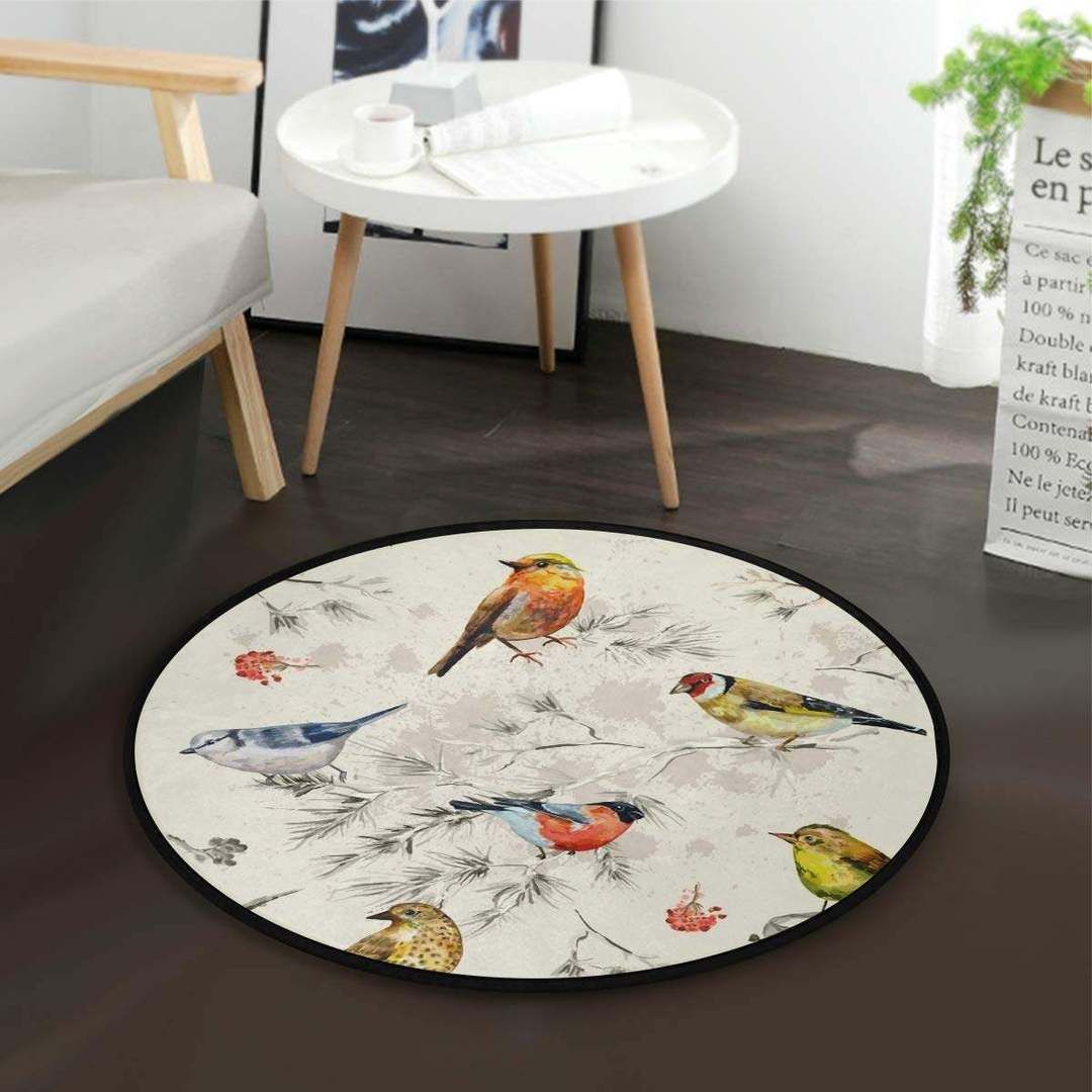 Spring Bird Round Carpet