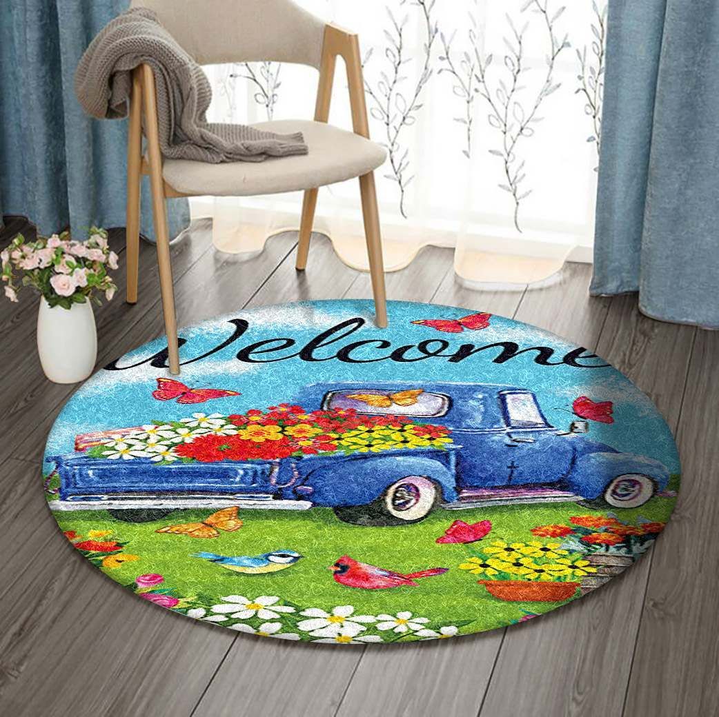 Spring Car Round Carpet