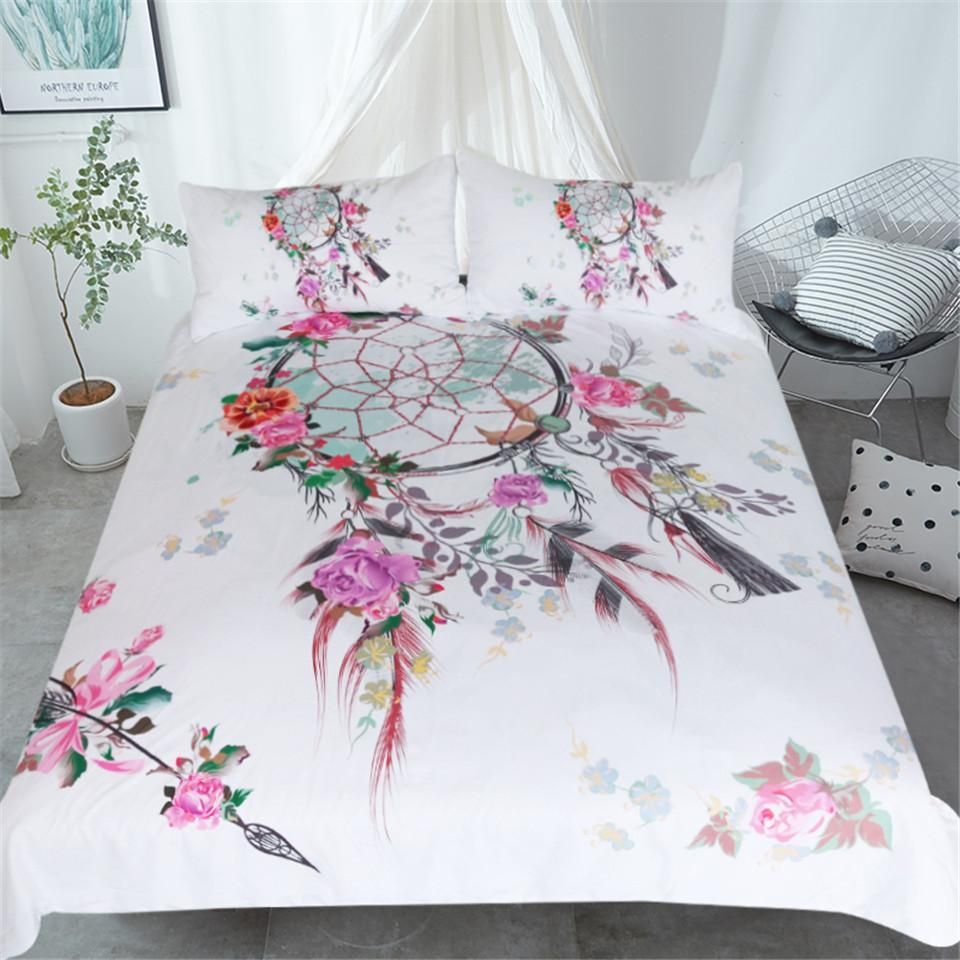 Spring Floral Dreamcatcher Bedding Set