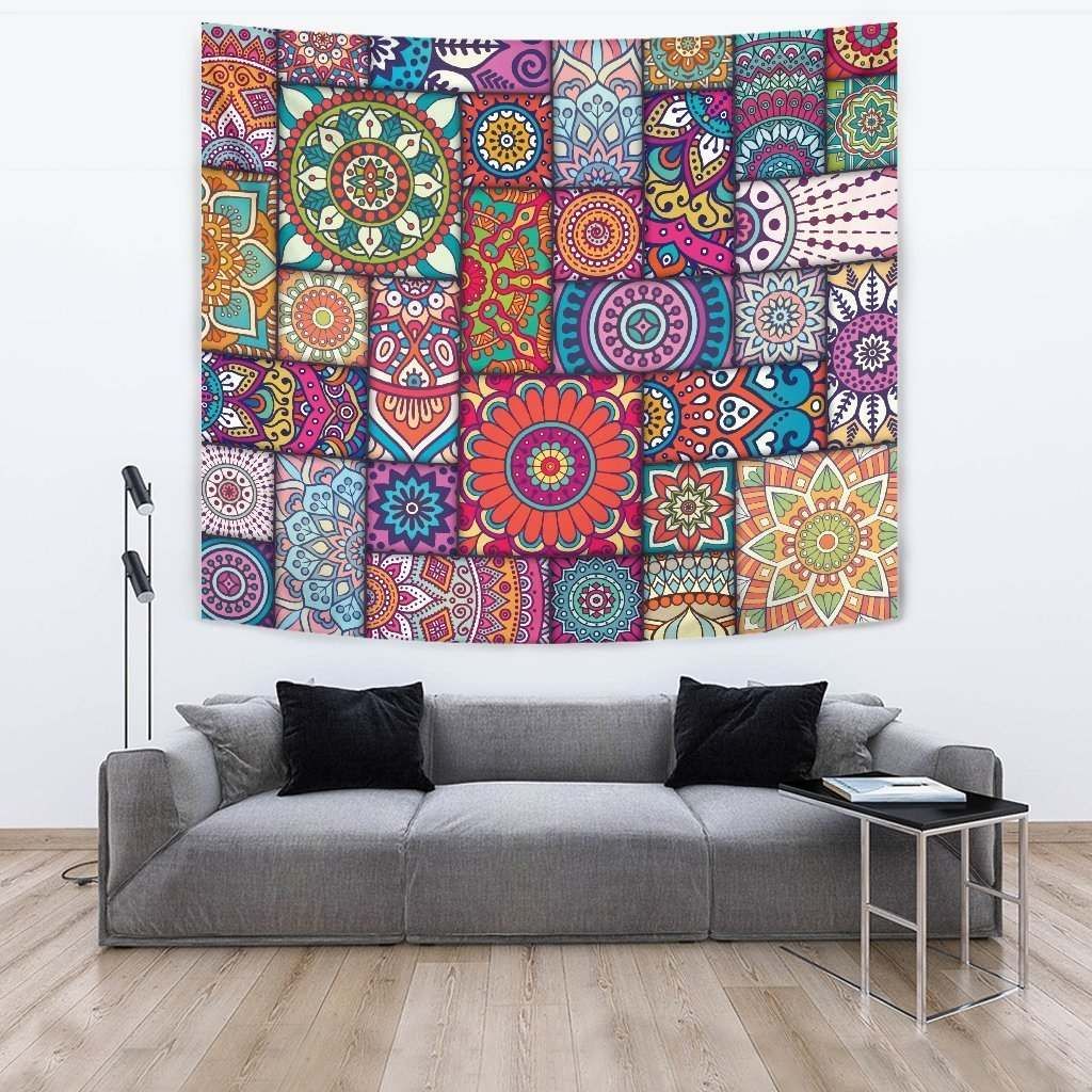 Square Bohemian Mandala Patchwork CL17100124MDT Tapestry
