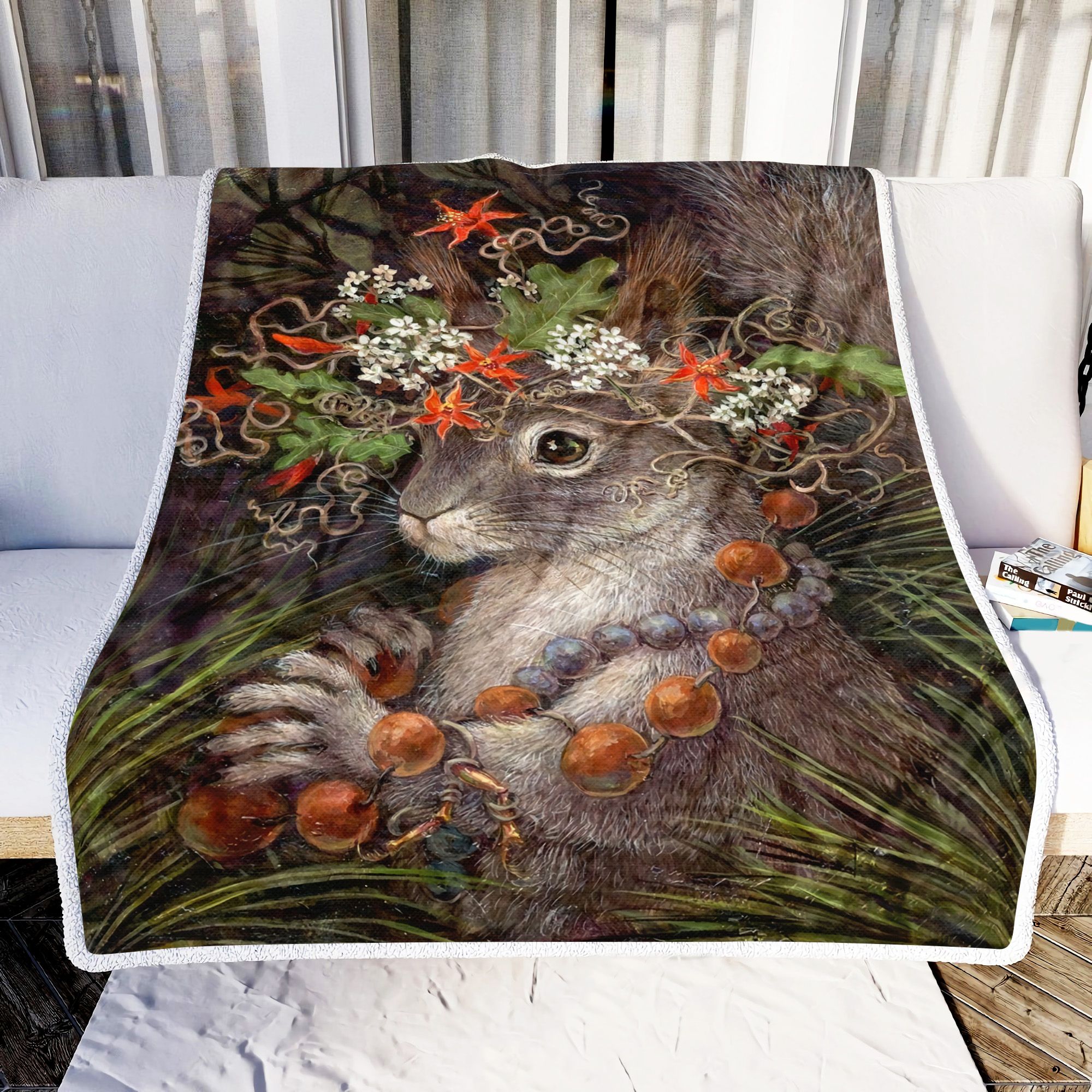 Squirrel Art Fleece Blanket