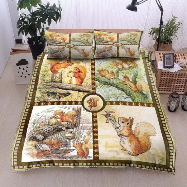 Squirrel Drawing Bedding Set
