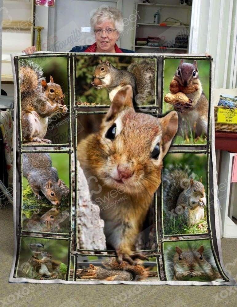 Squirrel Fleece Blanket