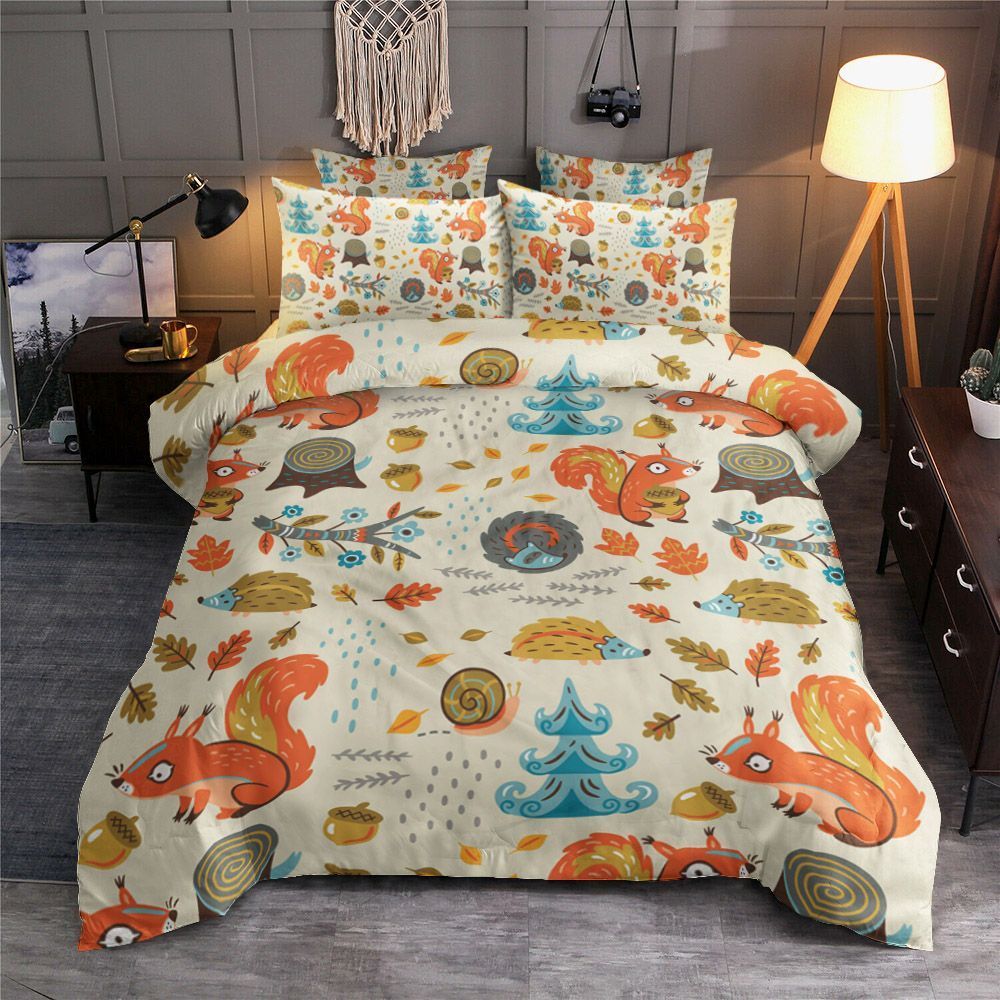 Squirrel Hedgehog Bedding Set