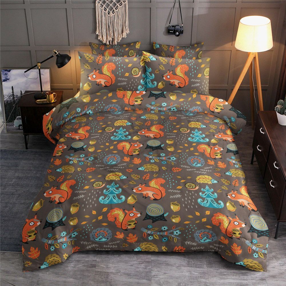Squirrel Hedgehog  Bedding Set