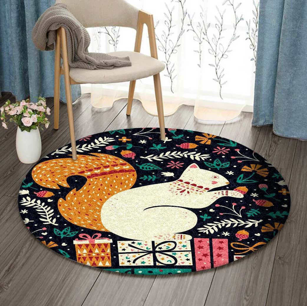 Squirrel Round Carpet