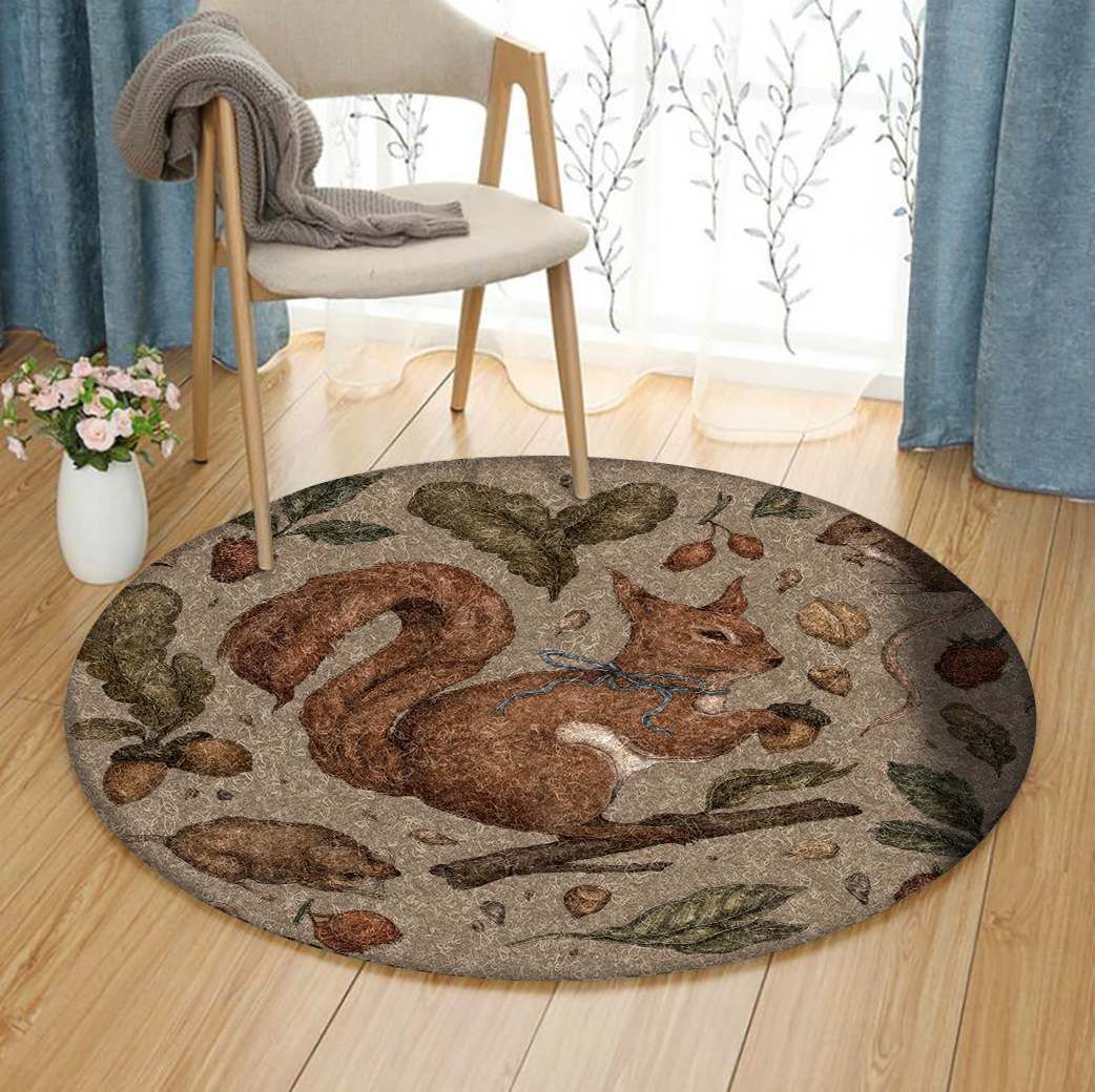 Squirrel Round Carpet
