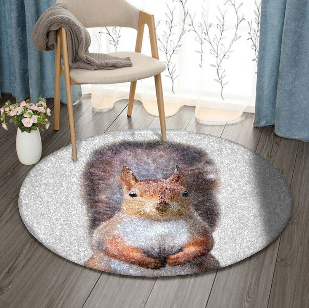 Squirrel Round Carpet