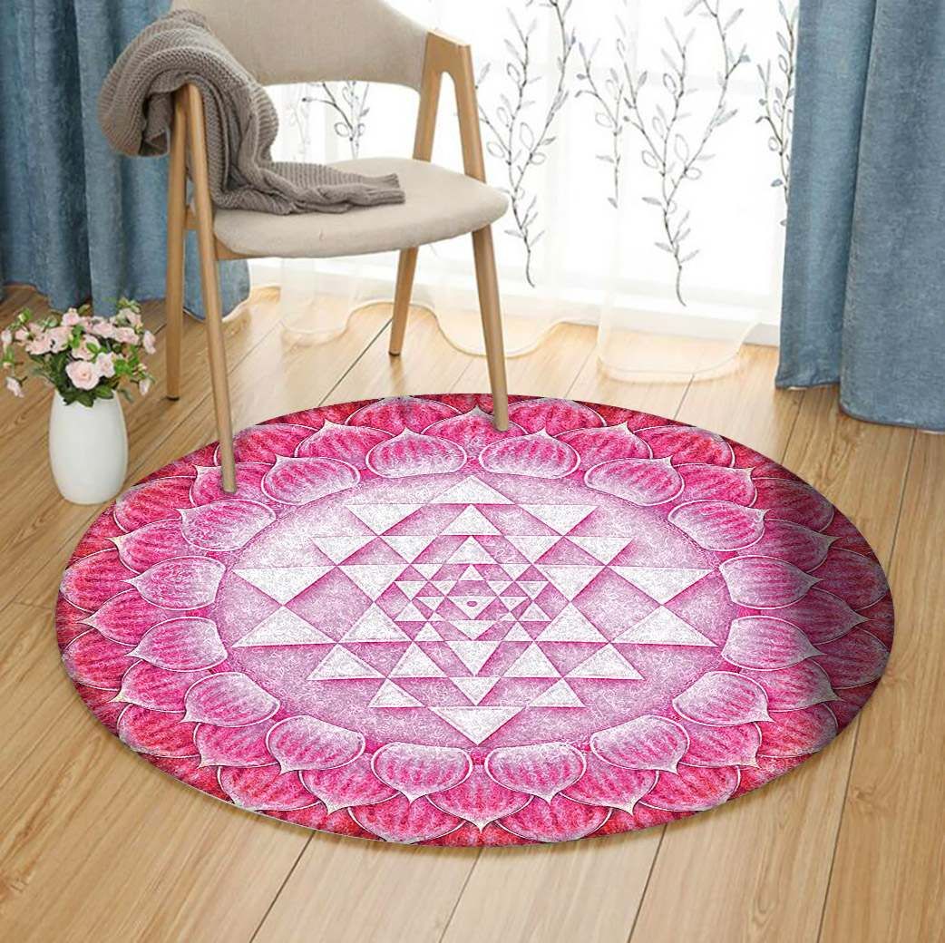 Sri Chakra Round Carpet