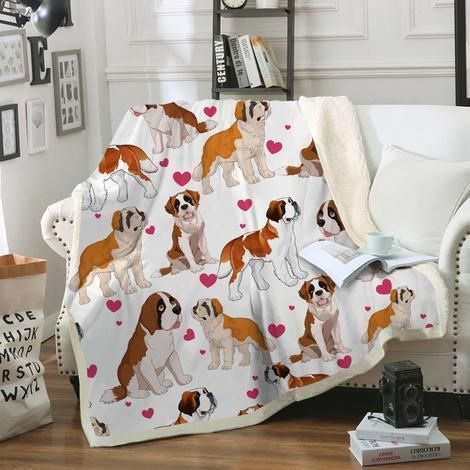 St. Bernard Sherpa Fleece Blanket
