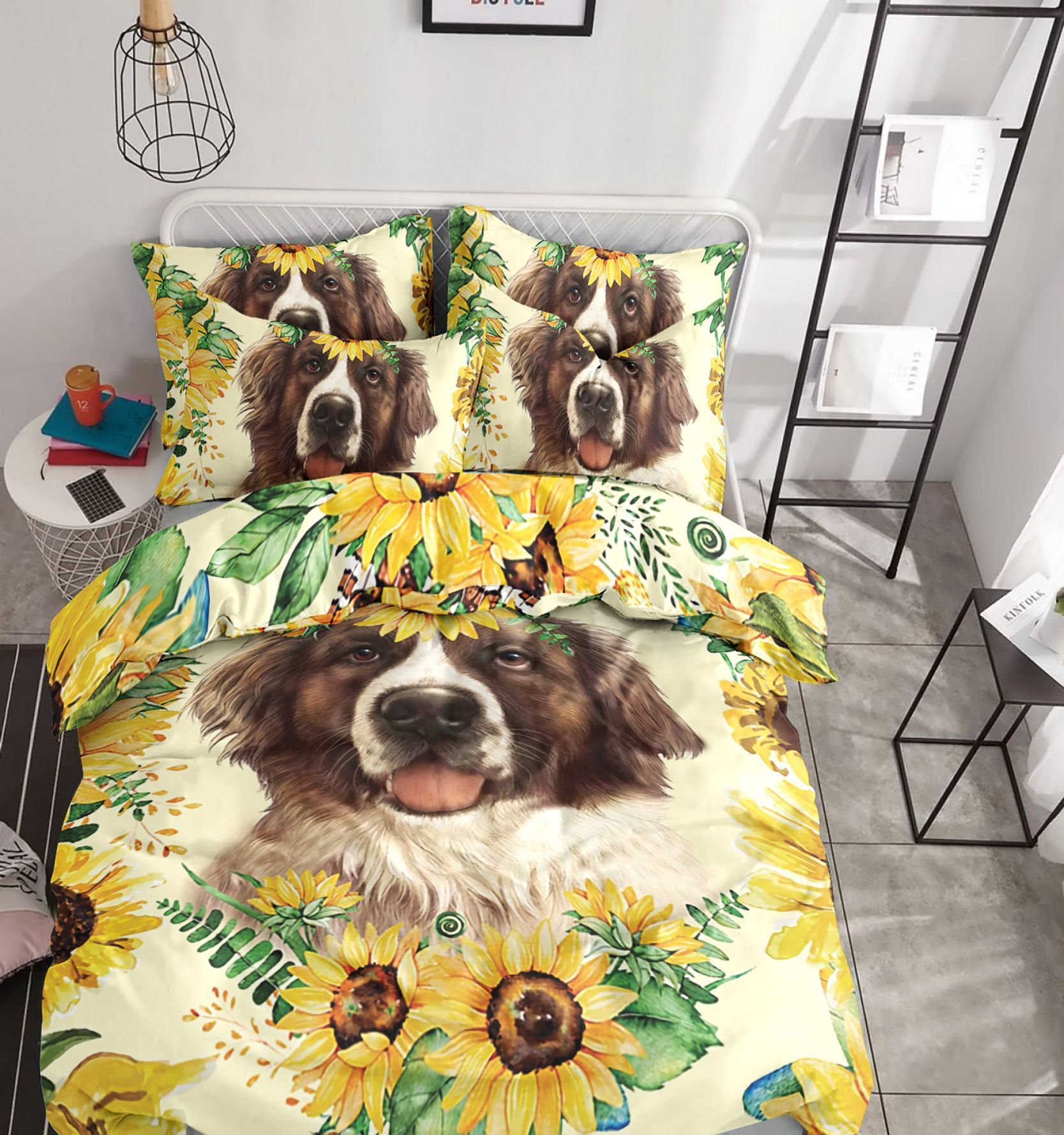 St Bernard Sunflower Bedding Set