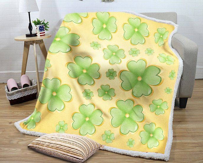 St Patrick Day Sherpa Fleece Blanket