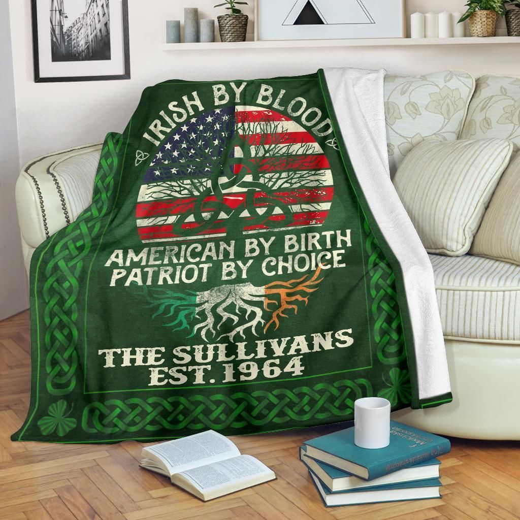 St Patrick’s Day Blanket – Irish By Blood – The Sulivans Est.1964