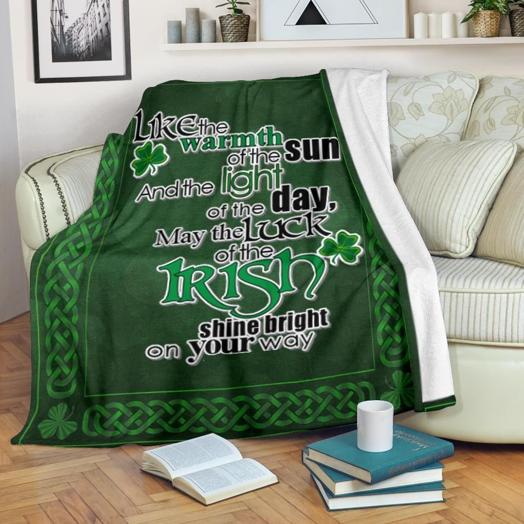 St Patrick’s Day Blanket- Light The Warmth Of The Sun And The Light Of The Day