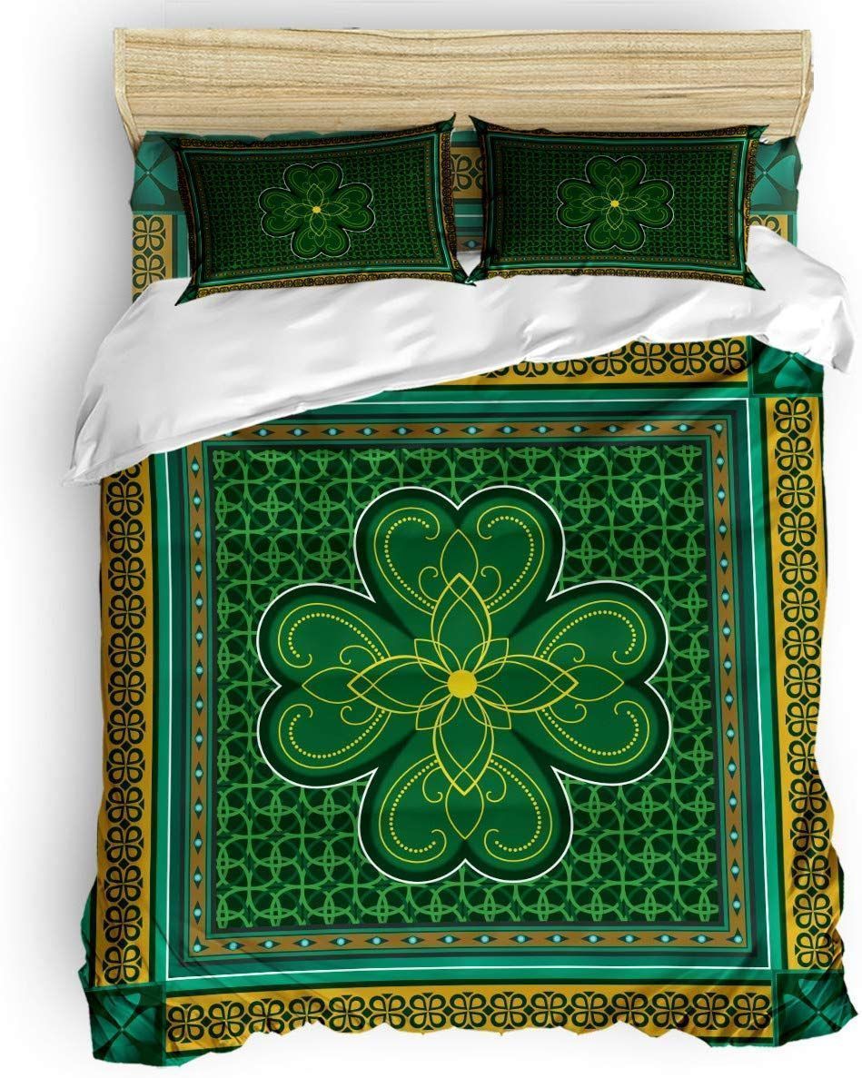 St Patrick’s Day Retro Clover Pattern Bedding Set