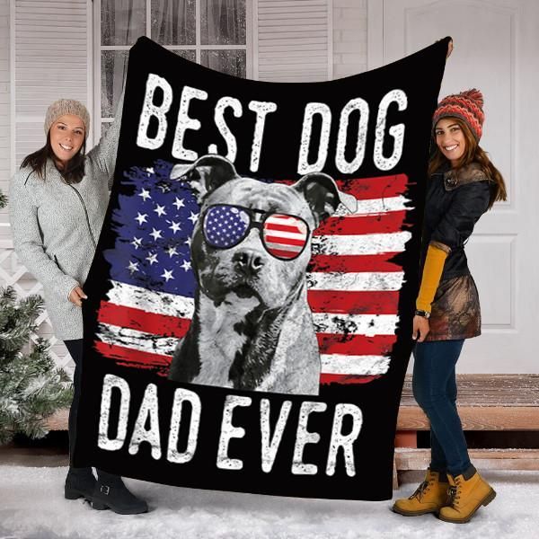 Staffordshire Bull Terrier Dog Sherpa Fleece Blanket