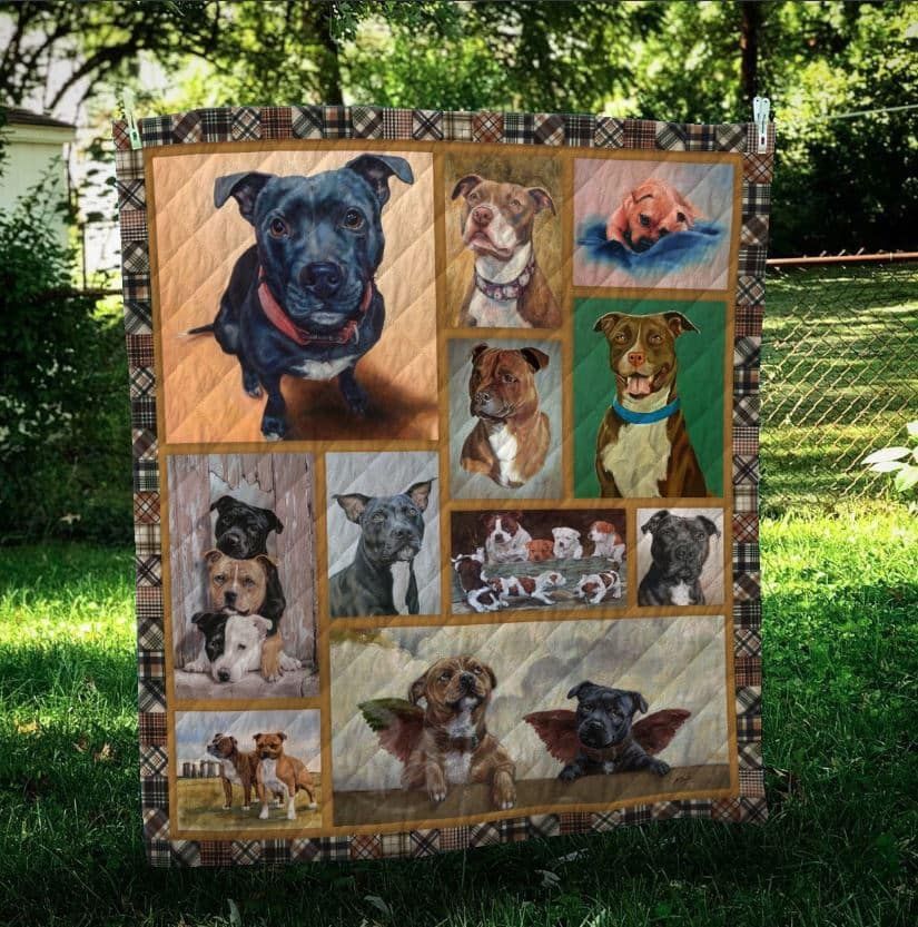 Staffordshire Bull Terrier Quilt Blanket DHC13123772VT