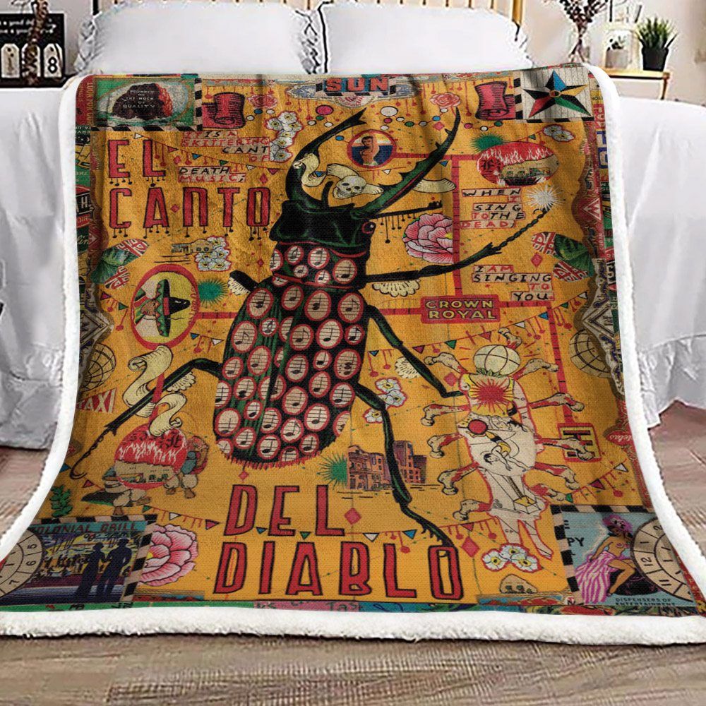 Stag Beetle Sherpa Fleece Blanket