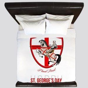 Stand Tall Happy St George Day Retro Poster Bedding Set
