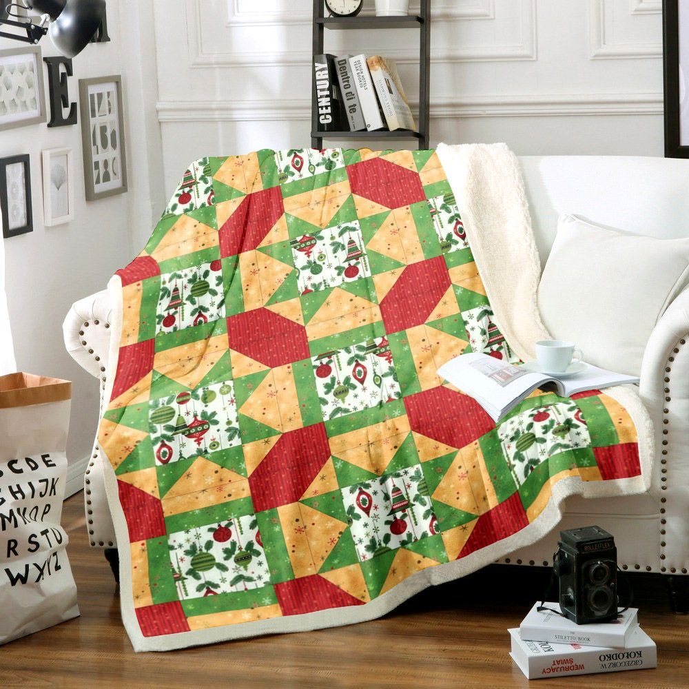 Star Quilts Christmas Day Sherpa Fleece Blanket