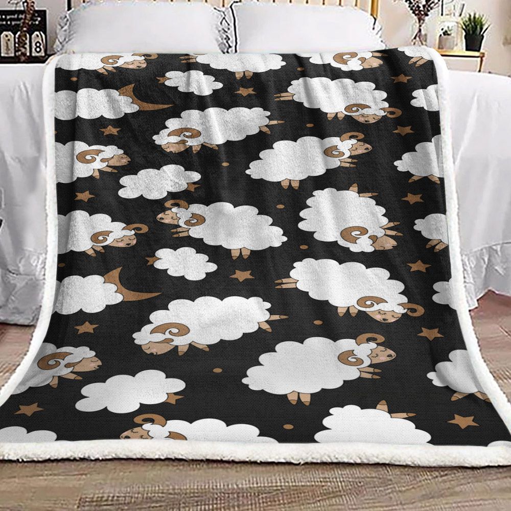 Star Sheep Sherpa Fleece Blanket