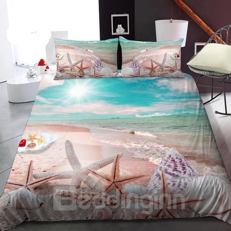 Starfish And Shells By The Sea Bedding Set