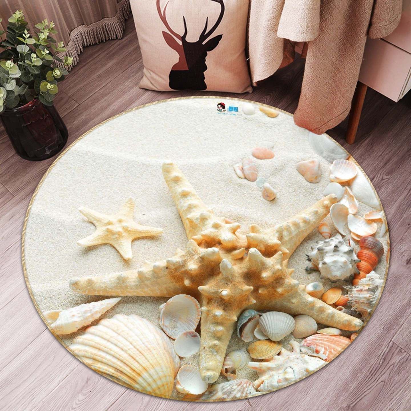 Starfish Round Carpet