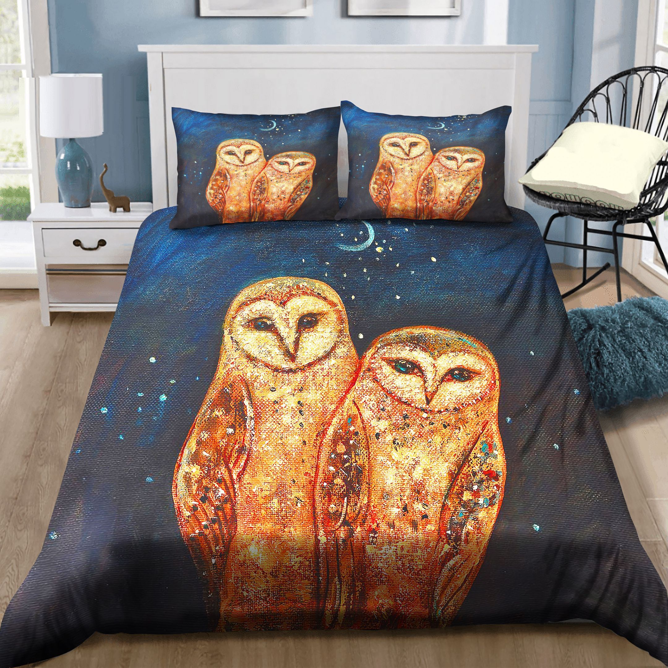 Starlight Owls Bedding Set