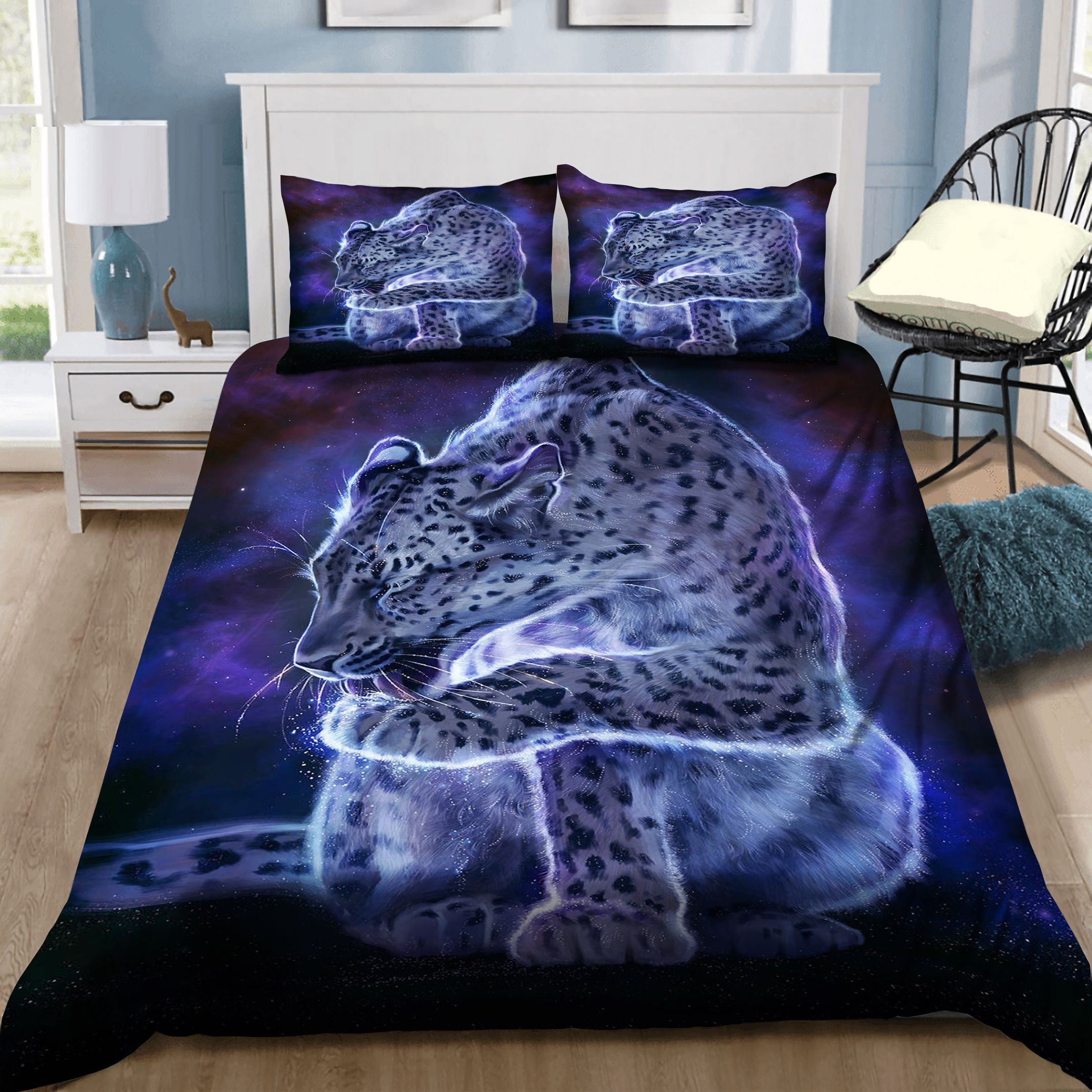 Starry Leopard Bedding Set