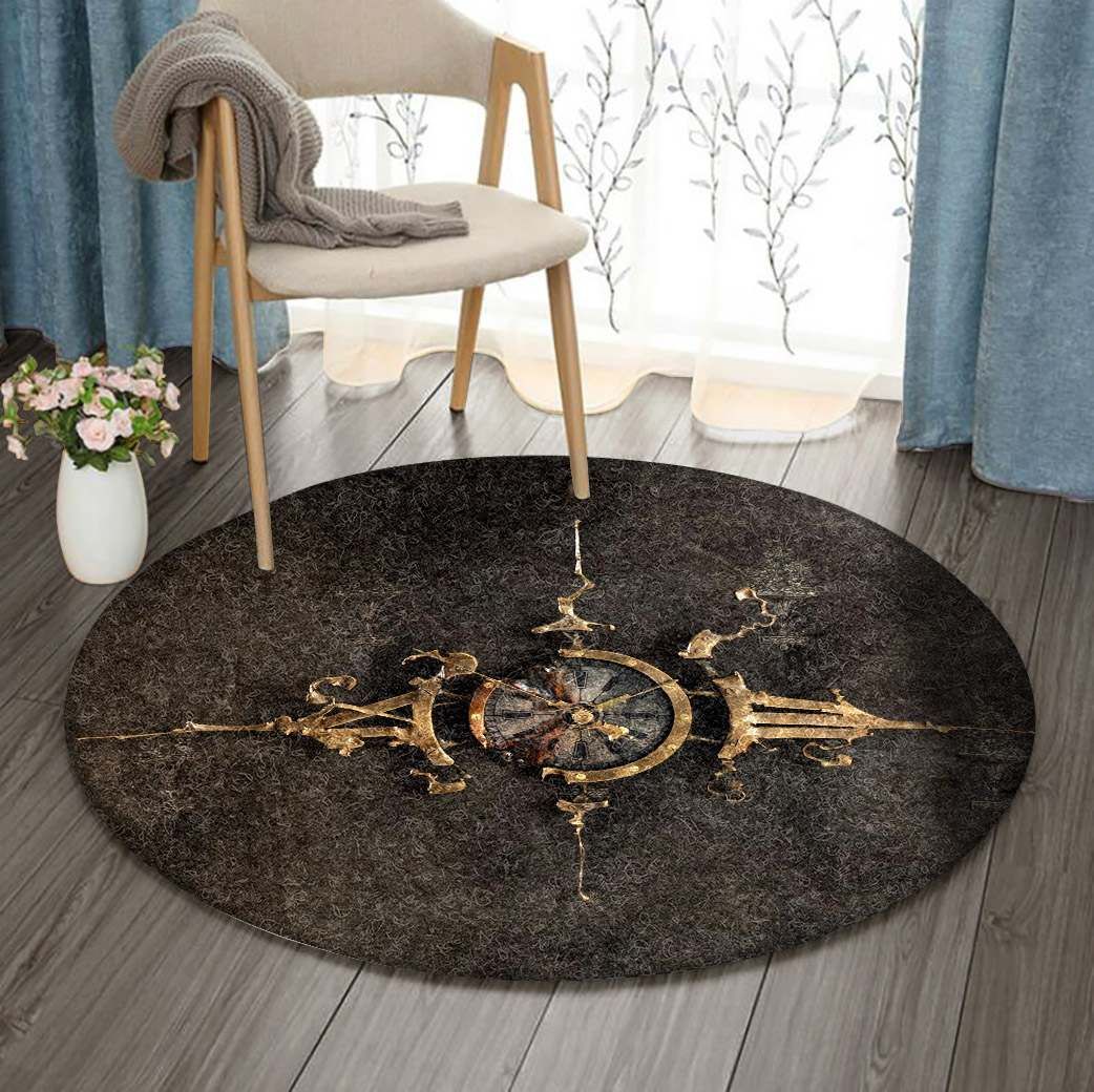 Steampunk Clock Round Carpet