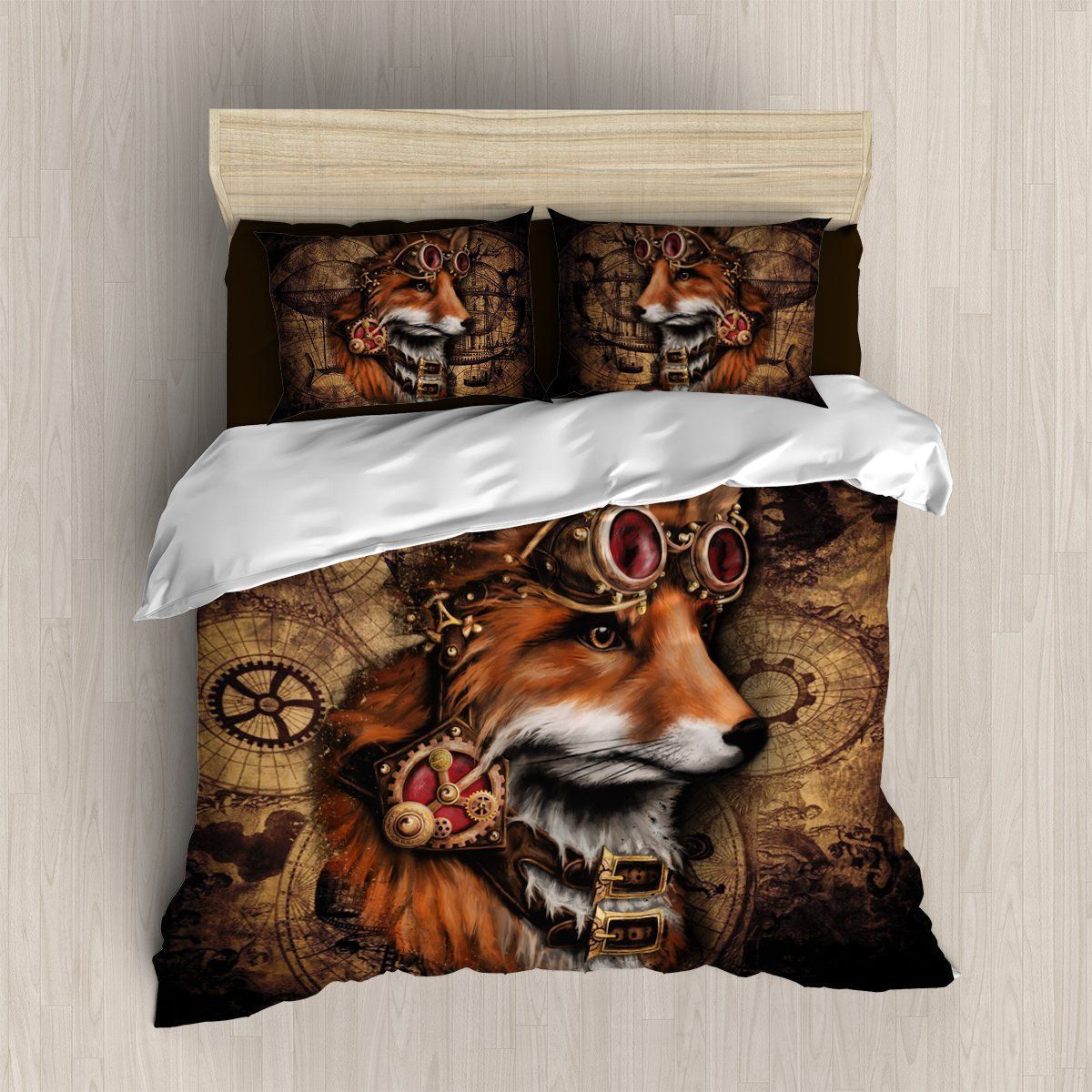 Steampunk Fox Bedding Set
