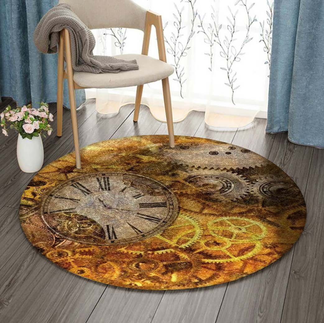 Steampunk Round Carpet
