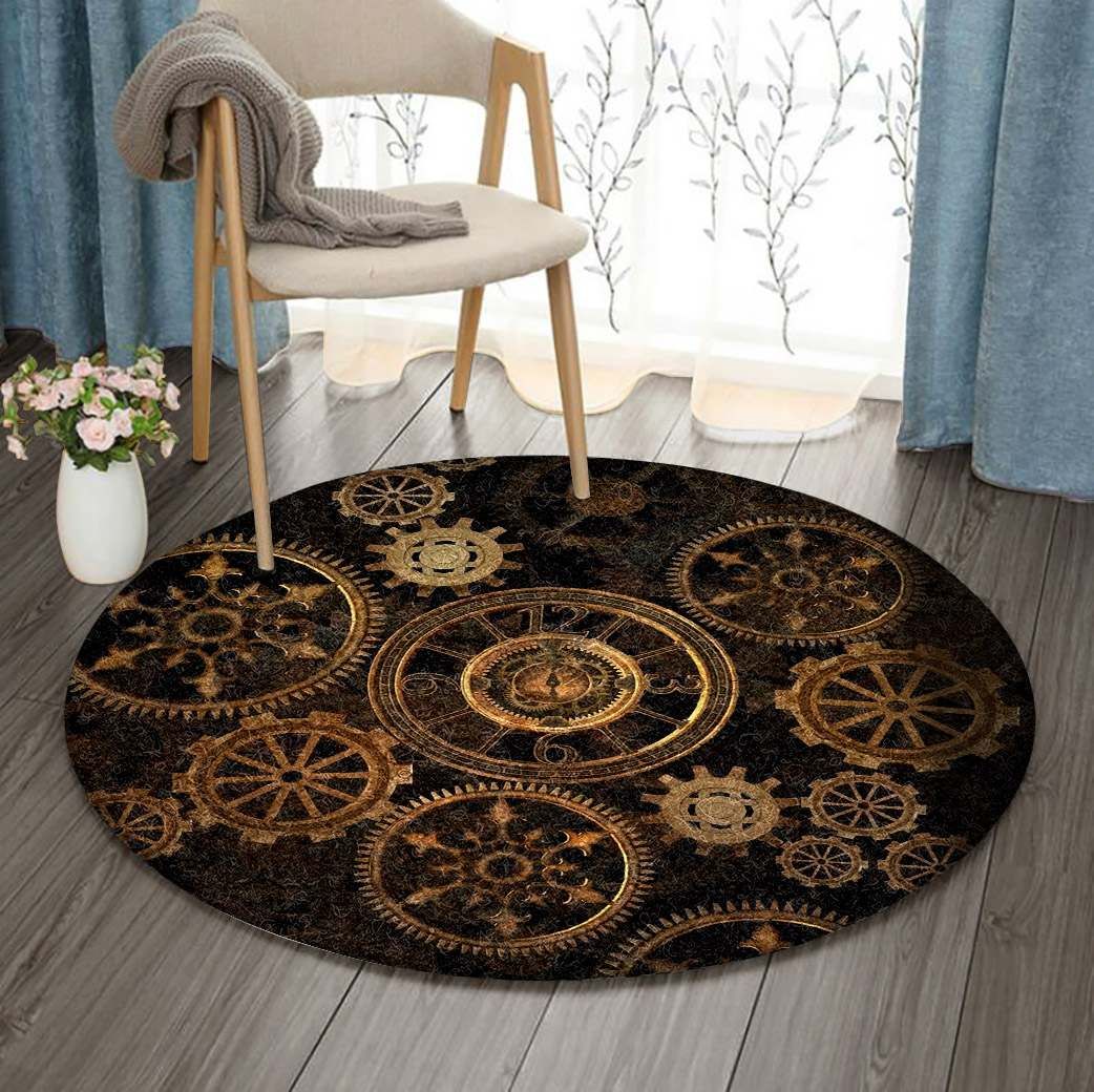 Steampunk Round Carpet