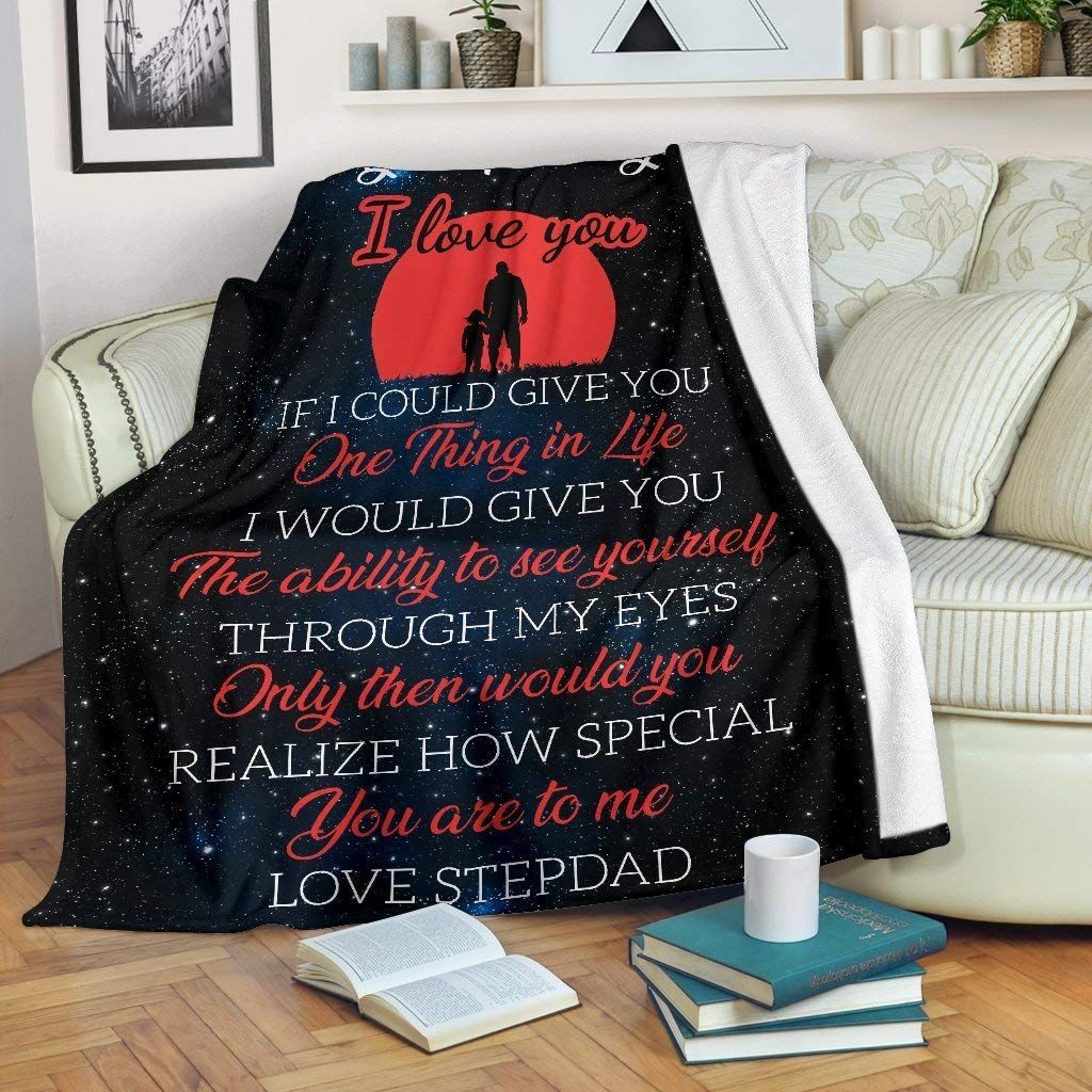 Step Daughter Remember I Love You Red Sherpa Fleece Blanket