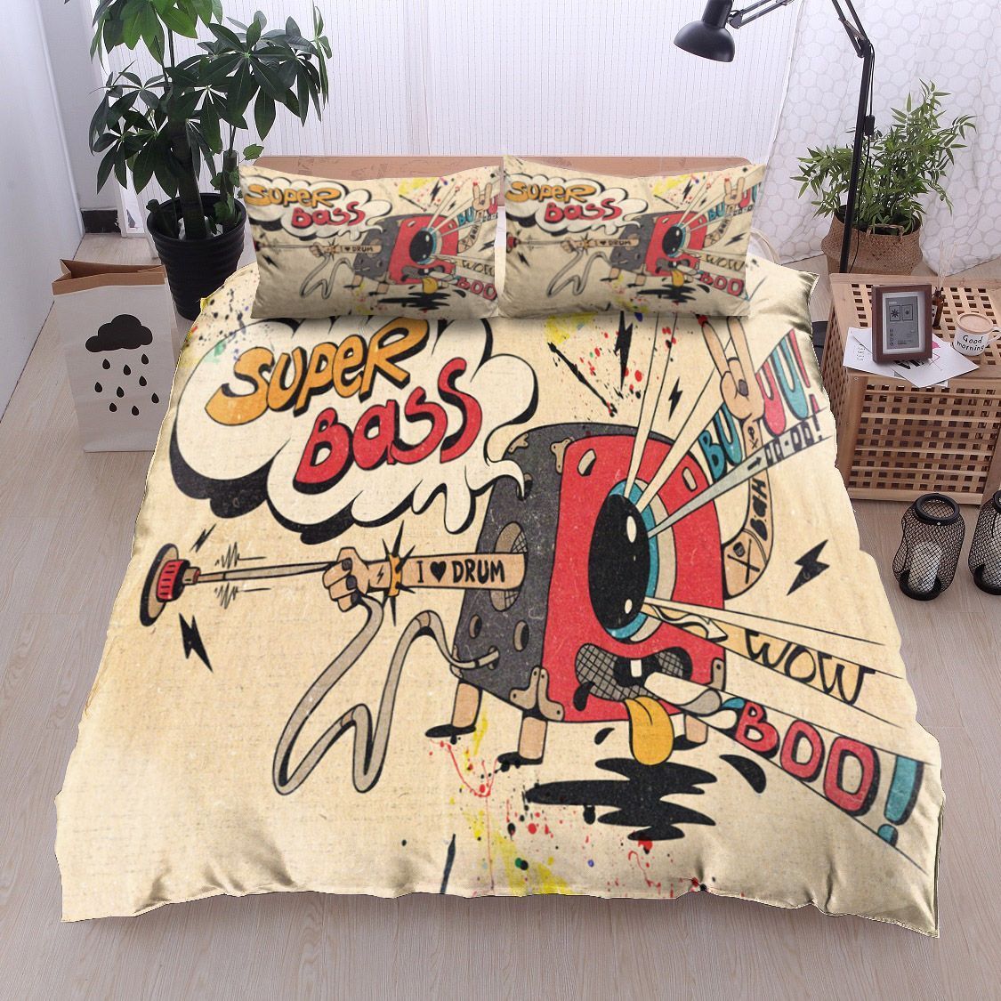 Stereo Mono Music Super Bass Bedding Set