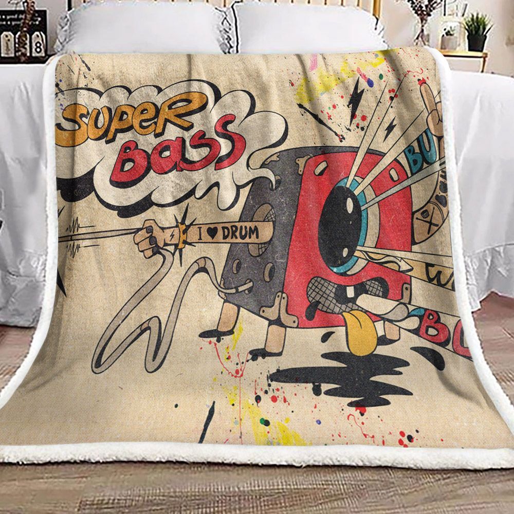 Stereo Mono Music Super Bass Sherpa Fleece Blanket