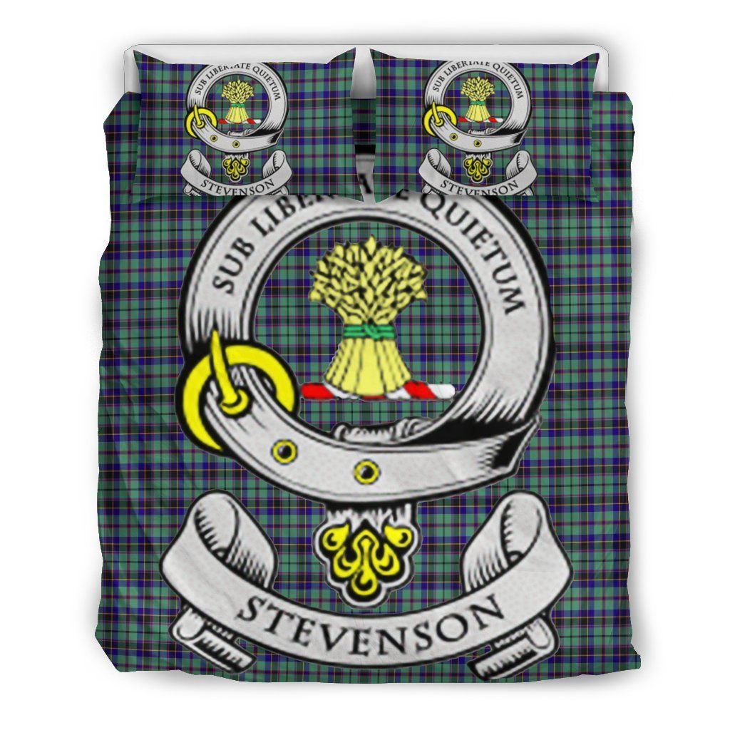 Stevenson Clan Badge Tartan Bedding Set