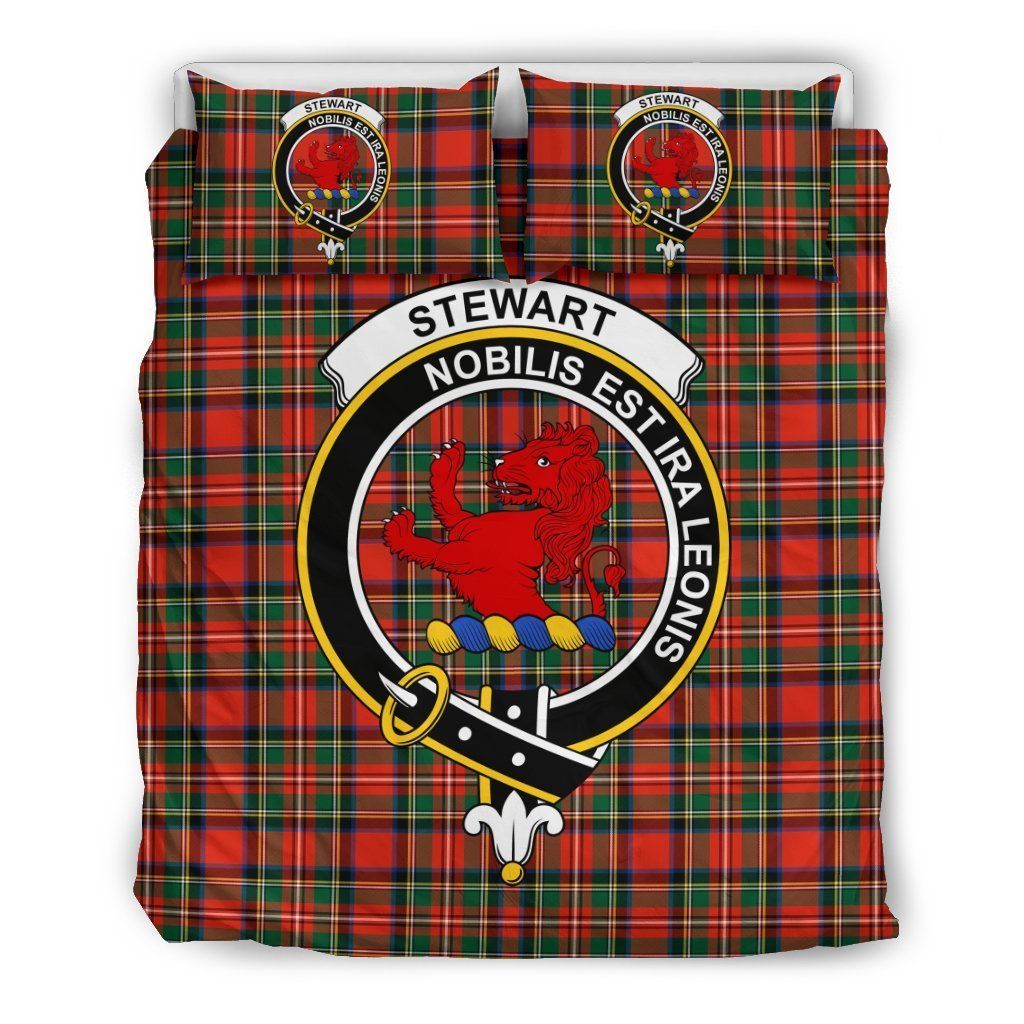 Stewart Royal Clan Badge Tartan Bedding Set