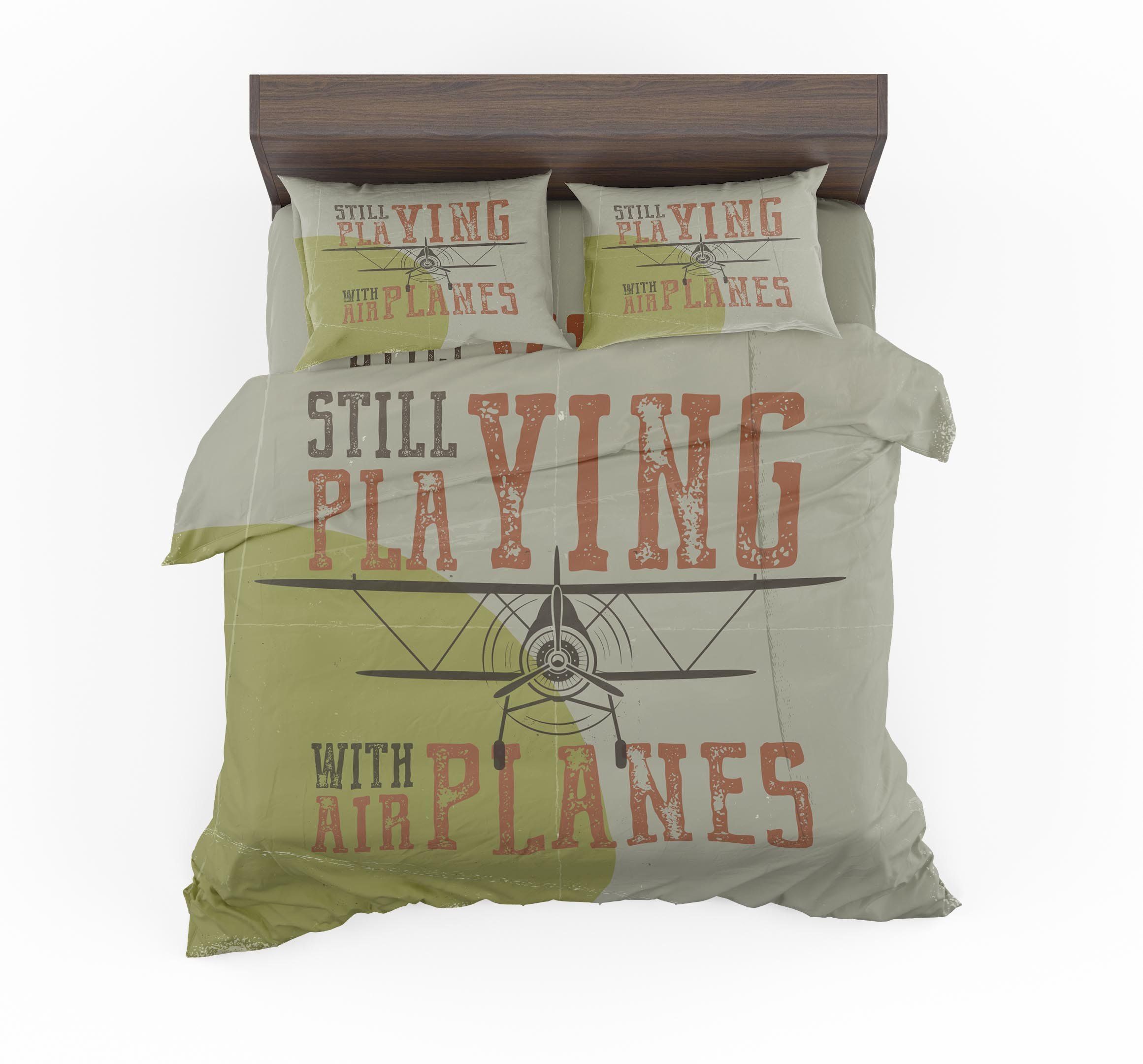 Still Playing With Airplanes Designed Bedding Set