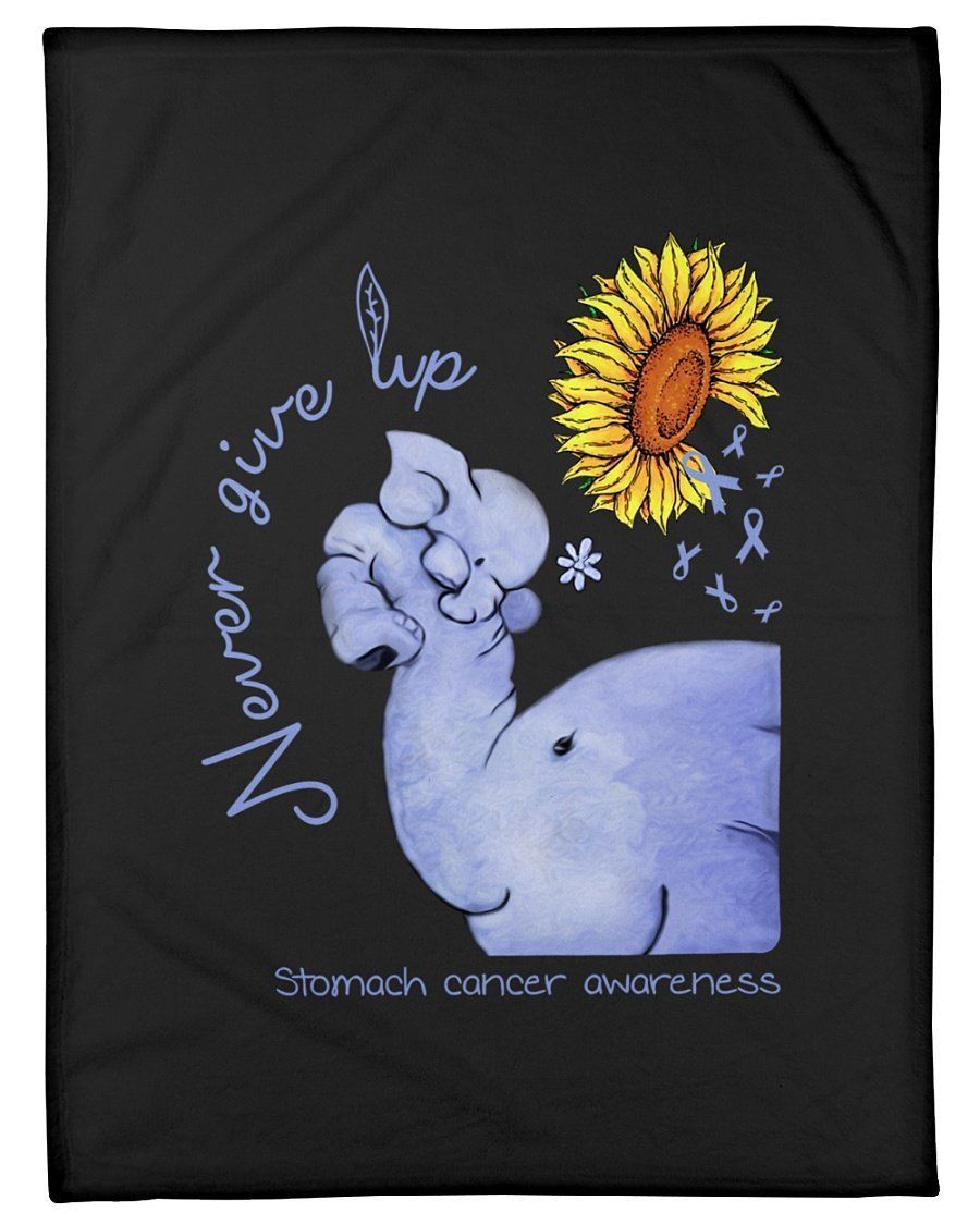 Stomach Cancer Never Give Up Fleece Blanket