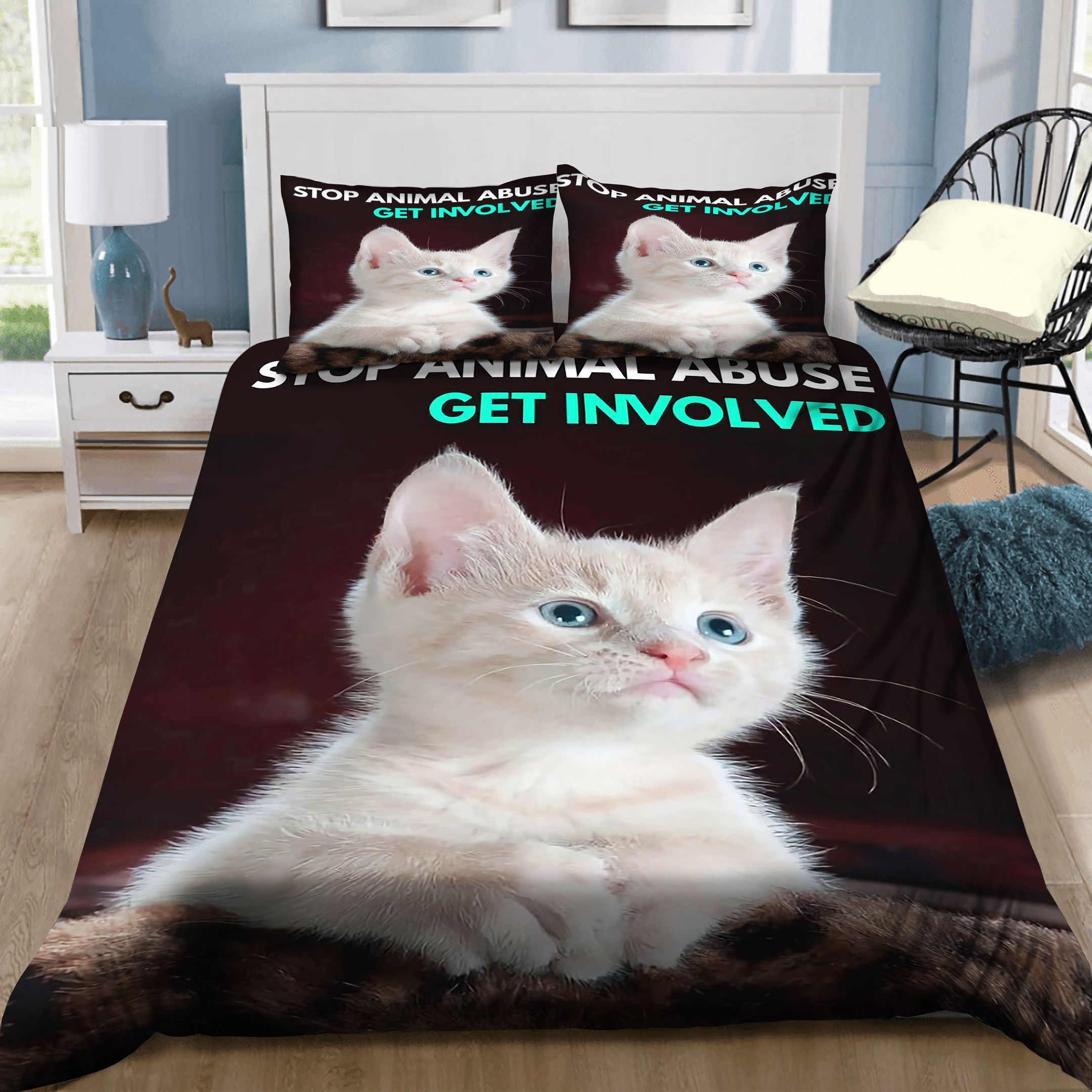 Stop Animal Abuse Bedding Set