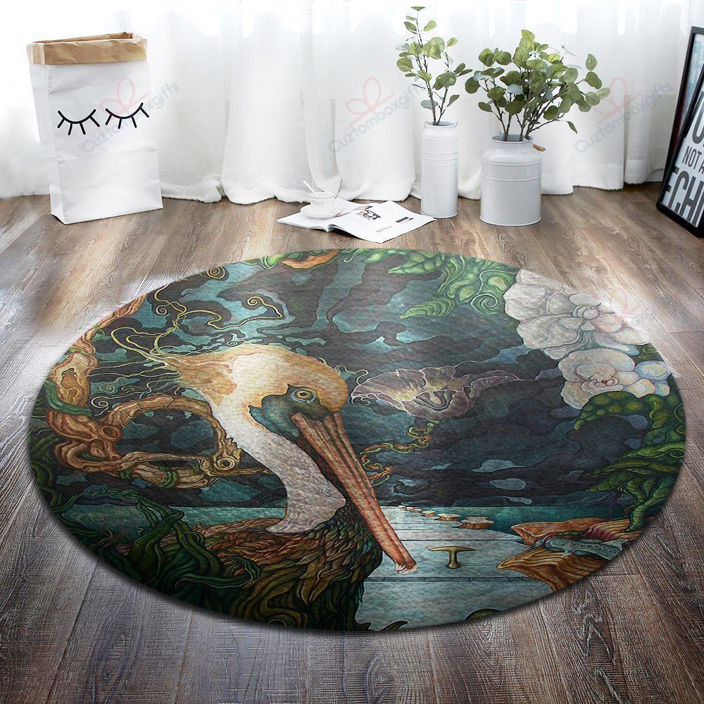 Stork Round Carpet