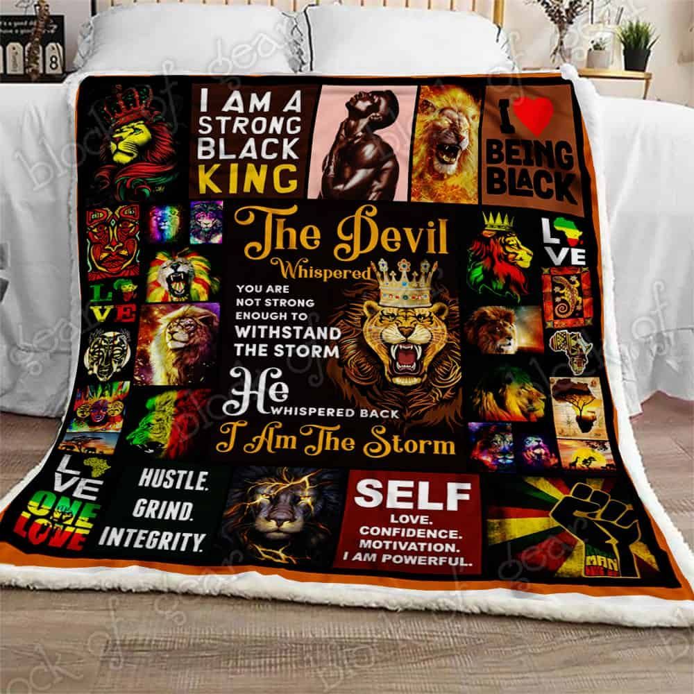 Storm Black King Sherpa Fleece Blanket
