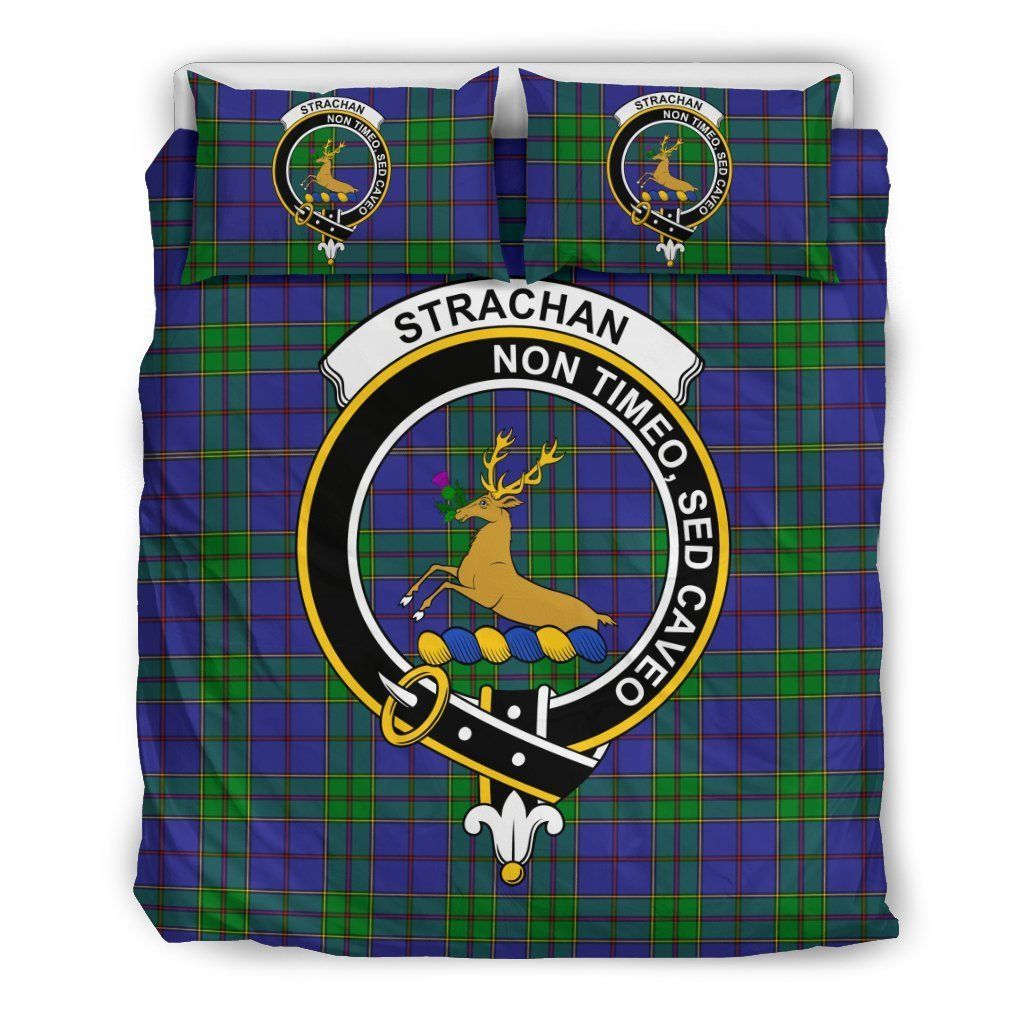 Strachan Clan Badge Tartan Bedding Set