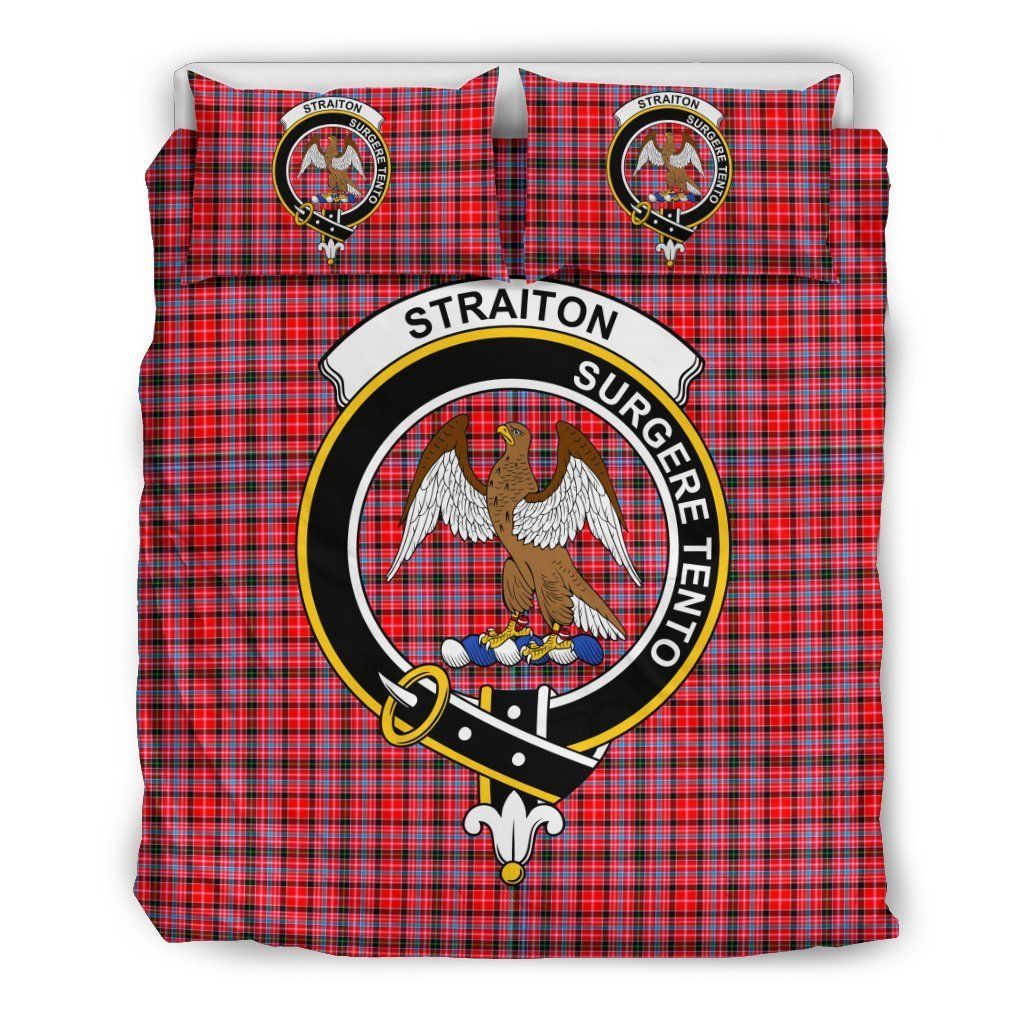 Straiton Aderbeen Clan Badge Tartan Bedding Set