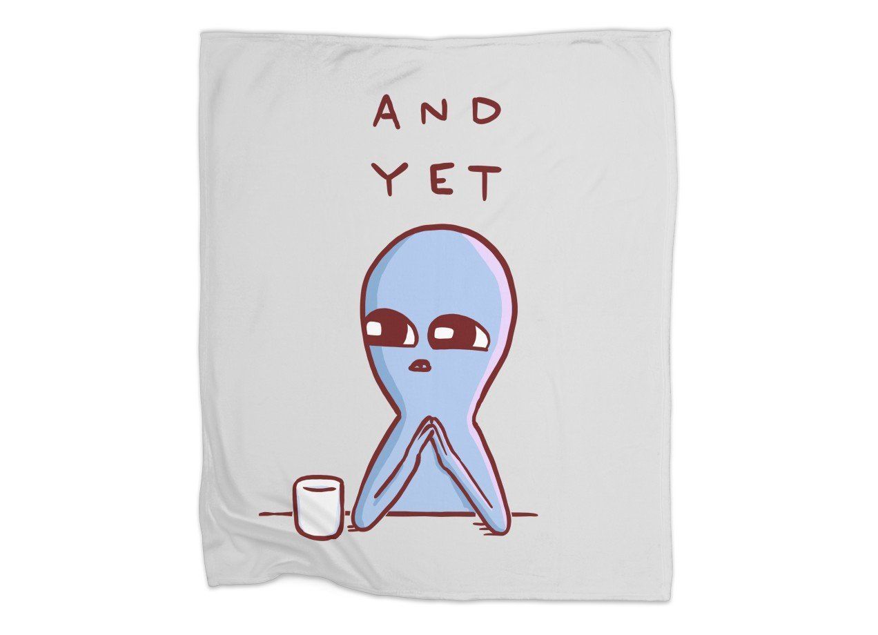 Strange Planet And Yet Sherpa Fleece Blanket