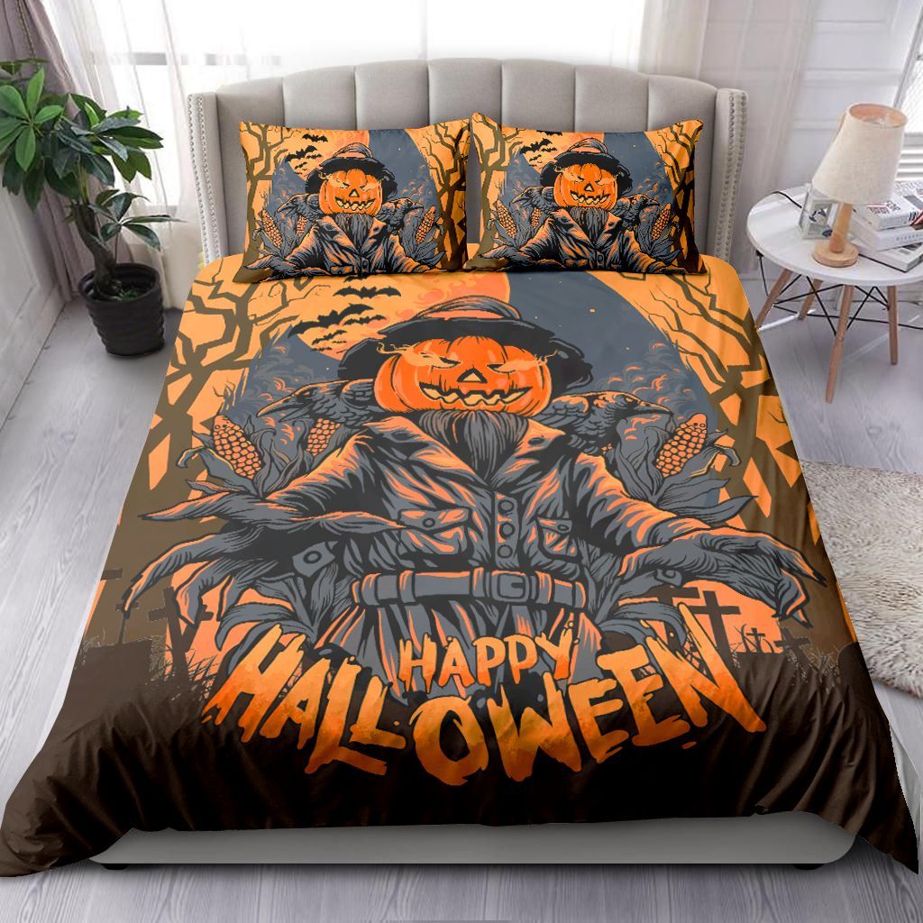 Straw Man Halloween Bedding Set