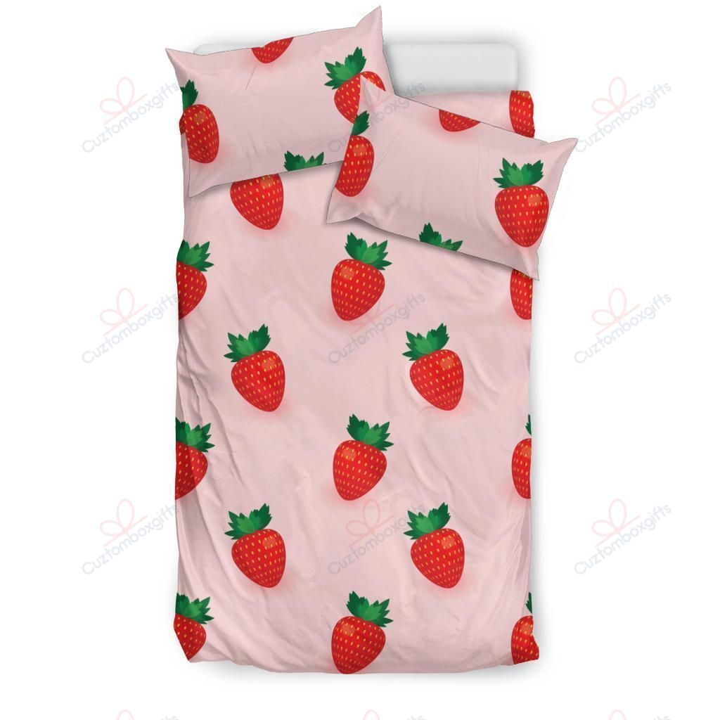 Strawberry Beautiful Pattern Printed Bedding Set