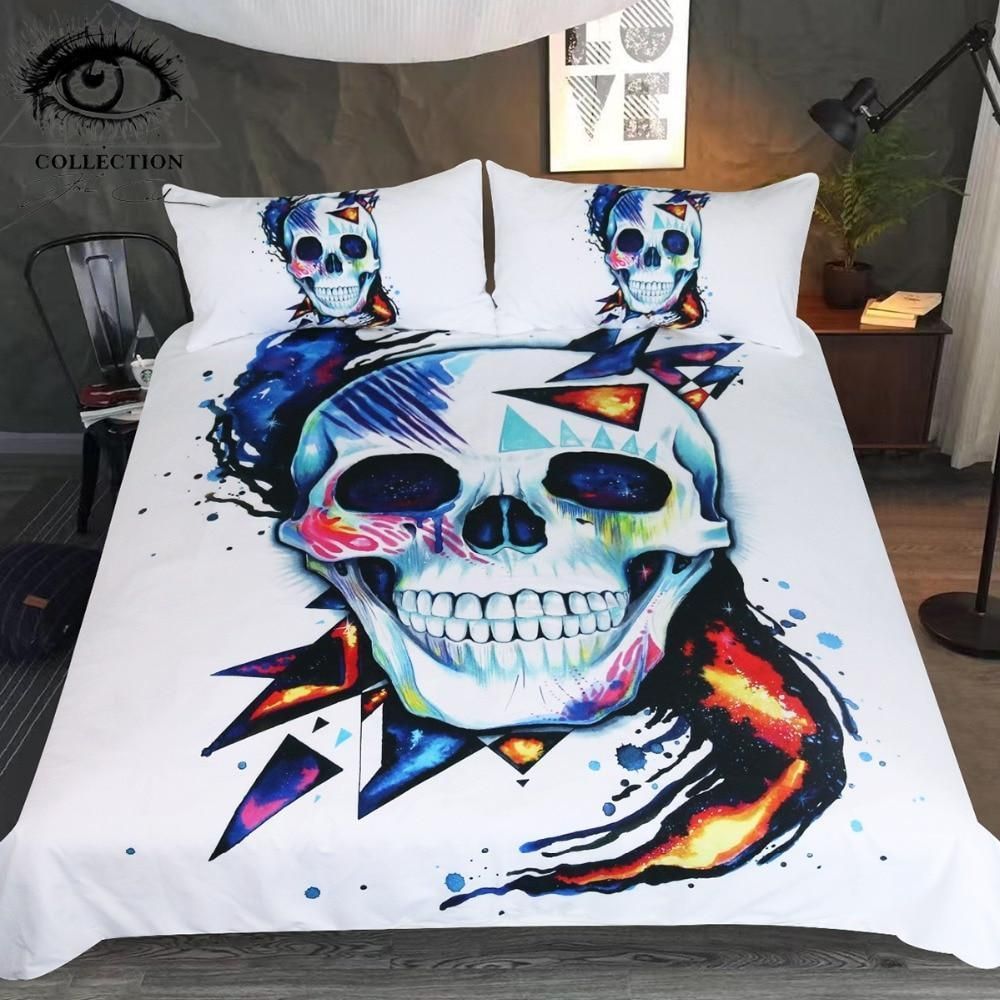 Stylish Skull Bedding Set