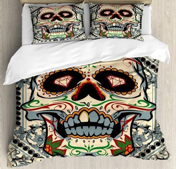 Sugar Killer Calaveras Skull Bedding Set